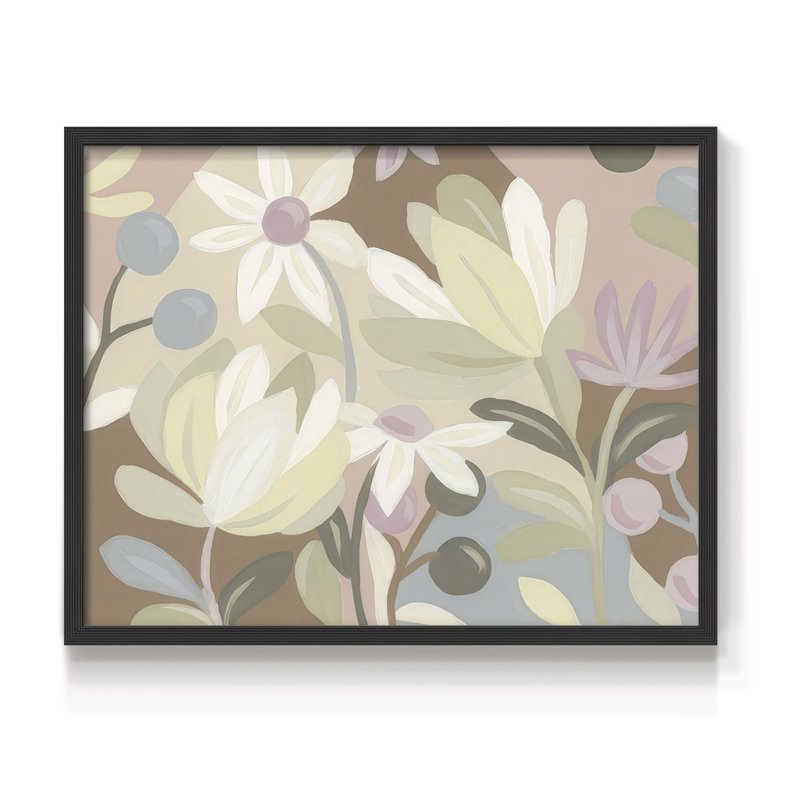 Blushtone Botanicals I - Reproduction encadrée - Restickable, H 8 po x l 10 po, Noir, noir, noir, noir