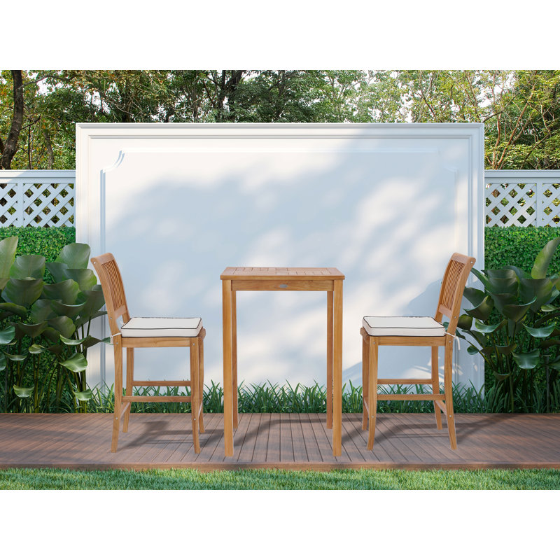 Outdoor 3 - Piece Teak with Cushions