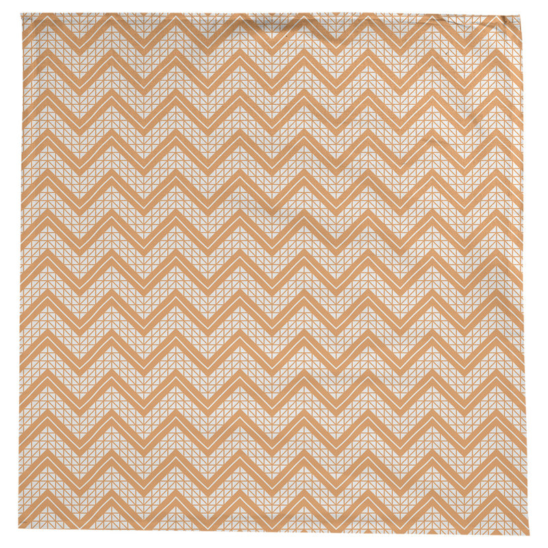 Nappe à chevrons à la main classic Stephenie, Orange / blanc