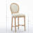 Solid Wood Bar Stools Set Of 2, Classic French Country Design With Comfortable Upholstered Seating For Indoor And Outdoor Use