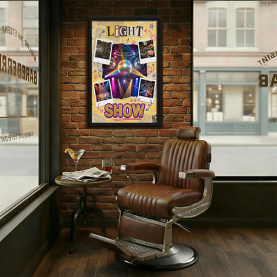 Fashion Light Show Pattern With Disco Ball And Stage Lights