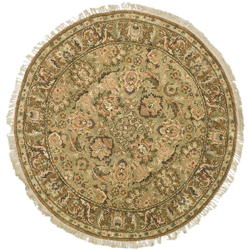 Hand Woven Wool Oriental Area Rug, Round 12'
