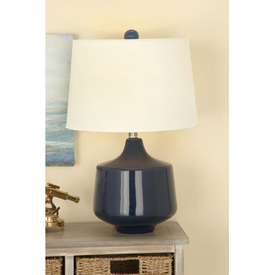 Lampe de table en céramique avec abat-jour tambour Ashely