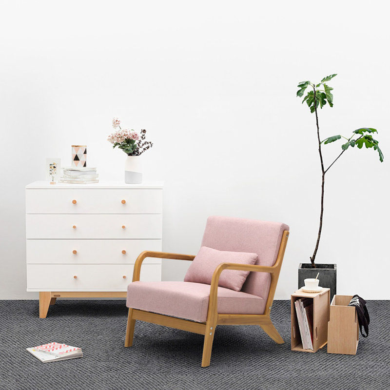 Fauteuil d'appoint George Oliver, Chaise rose