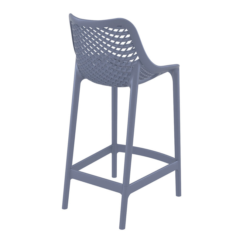 Tabouret de bar pour le patio Farrah, Gris foncé, 25.6"