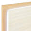 Lit simple contemporain avec tête de lit à panneau en bois naturel et blanc, protégé contre les taches et les égratignures en bois