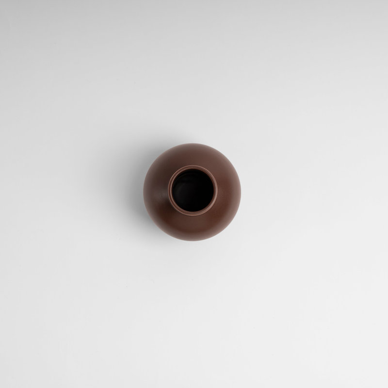 Strøm Vase by Nicholai Wiig-Hansen, overall height- 6.3", Chocolate