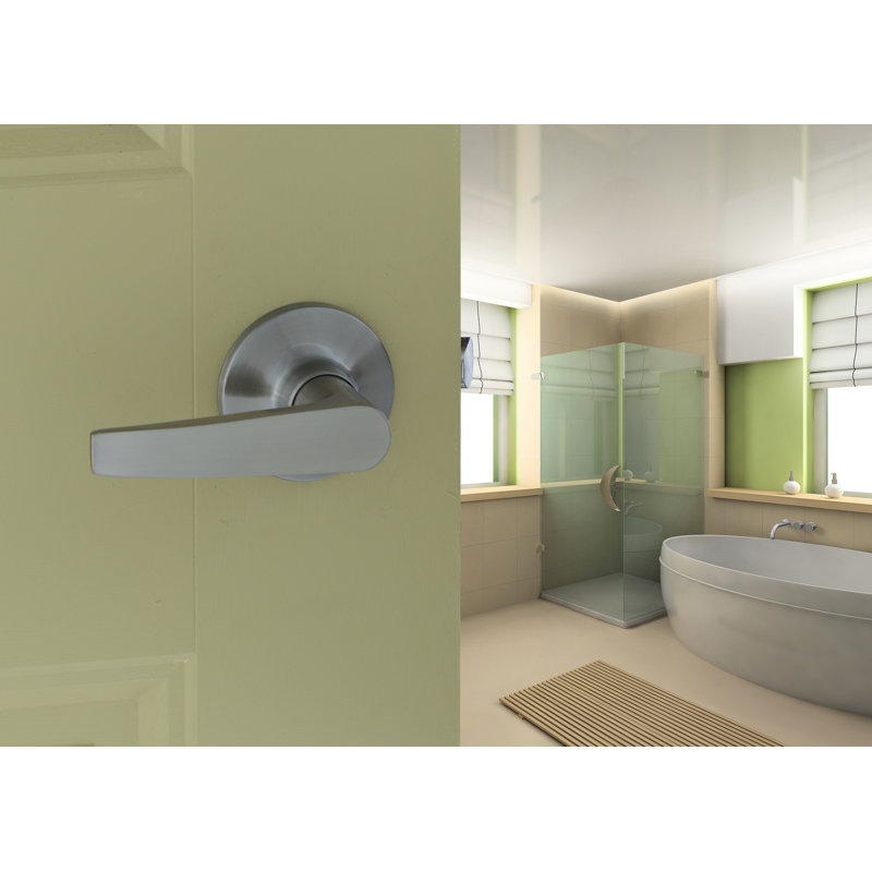 Daley Satin Nickel Privacy (Bed & Bath) Door Lever
