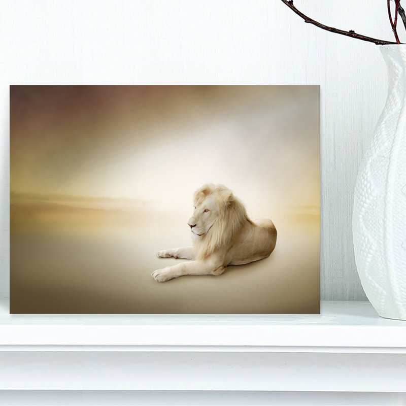 « relaxing king of animaux », reproduction de photo sur toile tendue, H 16 po x l 32 po