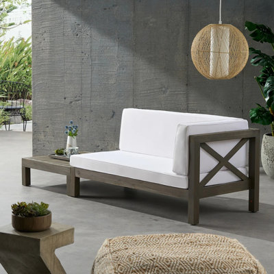 BANC D'ANGLE EN BRAVA AVEC TABLE BASSE BRAVA