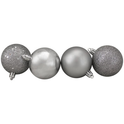 24ct Shatterproof 4-Finish Christmas Ball Ornaments