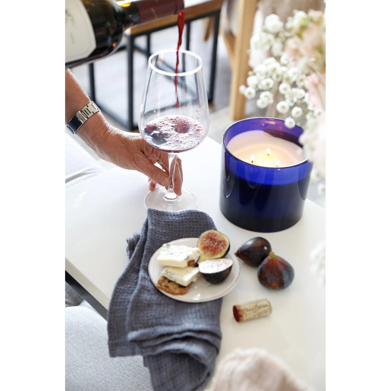 Willows Linen Square Napkins, Navy