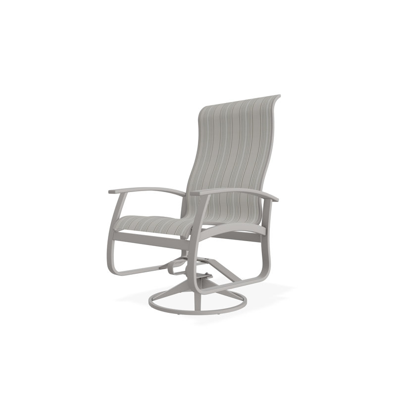 Chaise berçante pivotante en aluminium Belle Isle, Gris chaleureux, Port