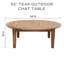 Jainiya Outdoor Round Teak Chat Table