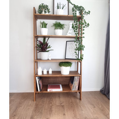 Lene 190cm H Solid Wood Standard Bookcase