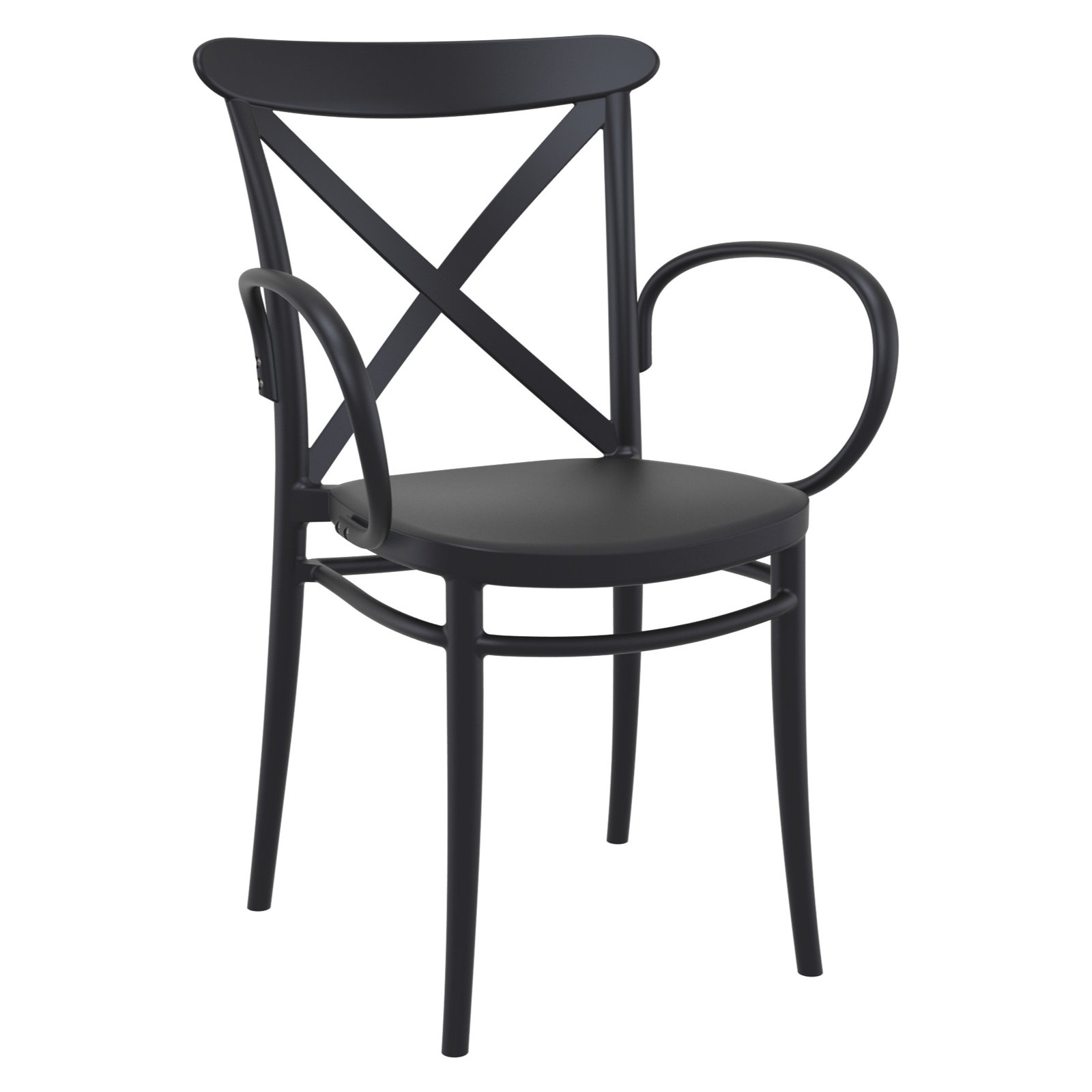 Cordelia 32" Patio Dining Set, Black