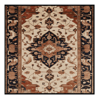 Tapis brun lavable à la machine