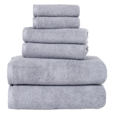 Raheeb Towel Set - Cotton Bathroom Accessories with Bath Towels, Hand Towels, and Washcloths - Machine Washable Towels by Lavish Home 