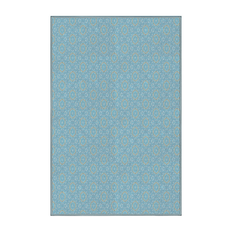 Tapis de zone bleue à motifs, Rectangle 3 pi x 5 pi