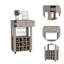 Chariot-bar, douze porte-bouteilles encastrés, quatre pieds, une tablette ouverte-1806997373