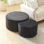 Ensemble de 2 tables basses emboîtables pour le salon, table basse en mousse-1241481771