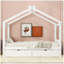 Lit plateforme House avec deux tiroirs, tête et pied de lit, toit-699827697