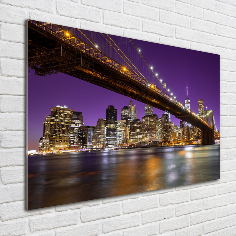 Manhattan By Night - Unframed Art Prints on Glass