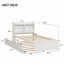 Lit élégant pour appartement, chambre d'amis, lit plateforme avec lit gigogne-624265555