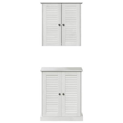 Bathroom Furniture Set With Shelf 2 Pcs 67.5 X 34 X 80 Cm
