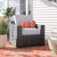 Chaise de patio avec coussin entièrement assemblée