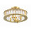 Libby Langdon For Crystorama Farris 4 Light Aged Brass Ceiling Mount