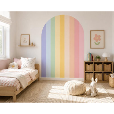 30-Inch Wide Pastel Rainbow Arch Wall Decal