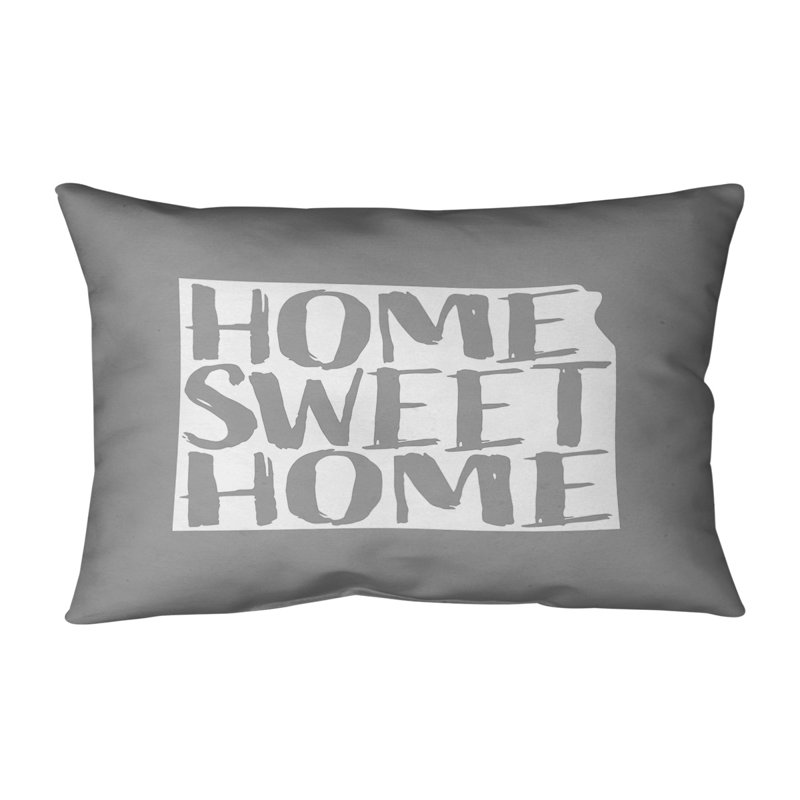 Outdoor Reversible Throw Pillow, Gray, Kansas