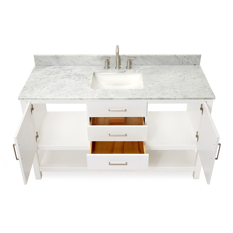Bayhill 61'' W Single Vanity, White