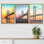 " Neon Pastel San Francisco Golden Gate Bridge Coastal Nautical Photography Modern Art Seascape Relax " 3 - Pieces