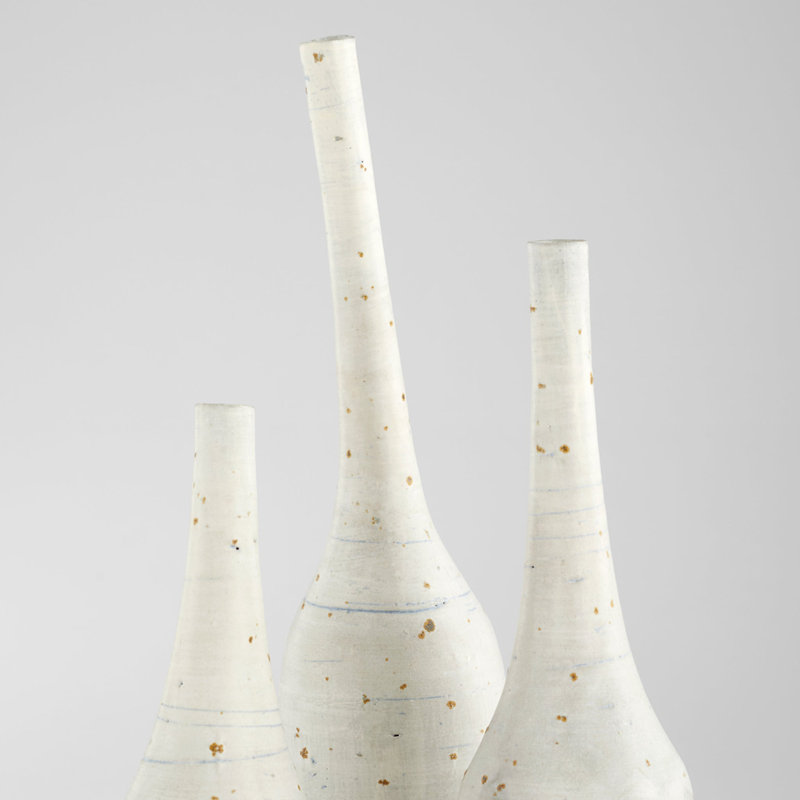 Gannet Handmade Ceramic / Porcelain Table Vase, 22" H x 4.5" W x 4.5" D