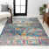 Lathan Bohemian FLAIR Boho Vintage Medallion Navy/Cream Rug