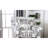 1Pc Chair Letter Pattern Medium Density Foam Wooden Legs Transitional Gray Ivory Finish Primary Living Room Furniture