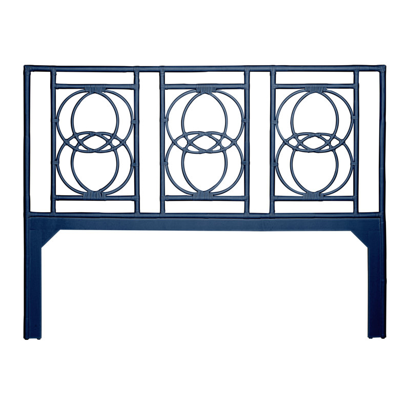 Emilia Open-Frame Headboard, King, Navy