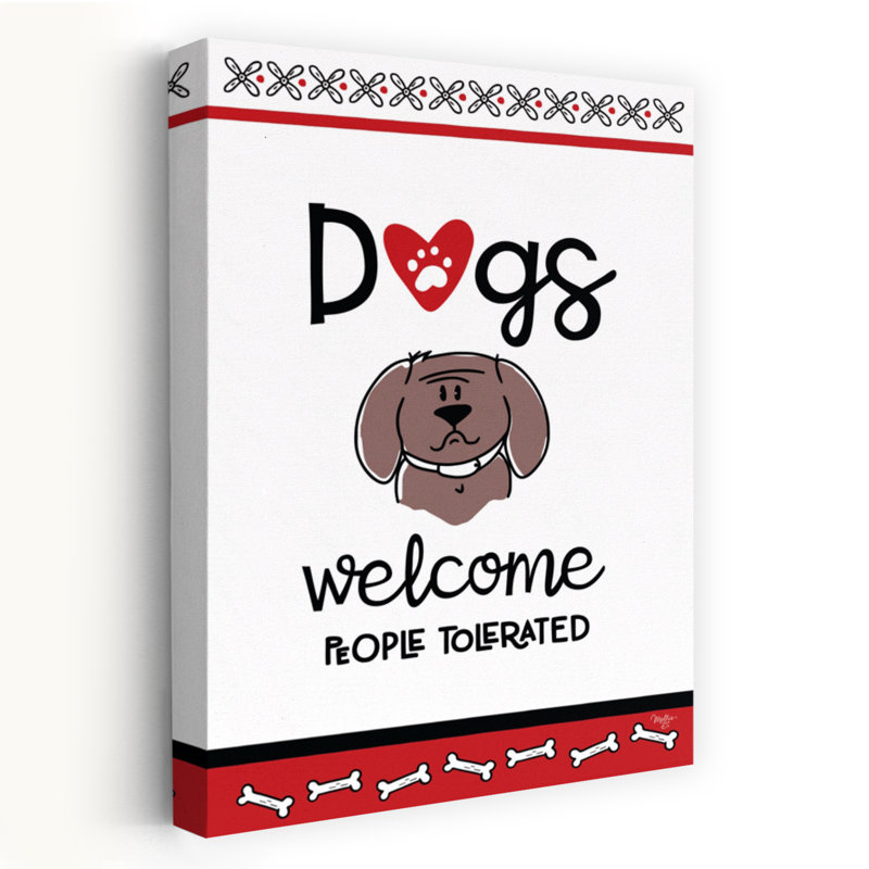 «Dogs Welcome», art contemporain pour chien, H 24 po x l 16 po