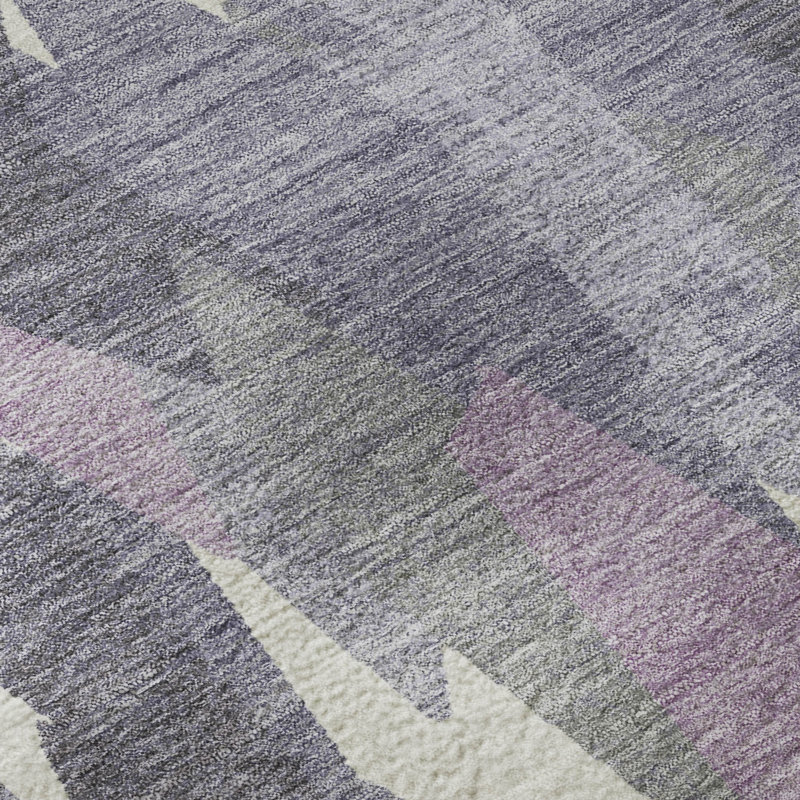 Tapis lavable à la machine de qualité supérieure Mayfield AMF2329, Mauve, 3 pi x 5 pi