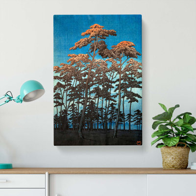 Autumn Woodland by Hasui Kawase - Wrapped Canvas Painting Pint - Wrapped Canvas