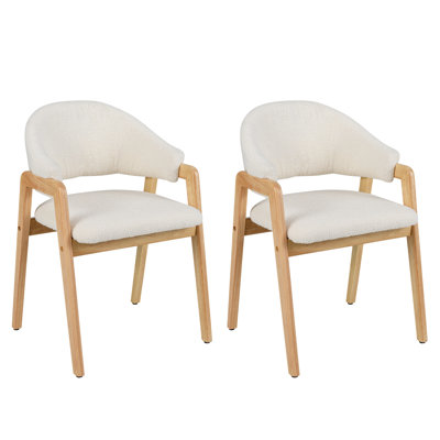 Upholstered Side Chair in White