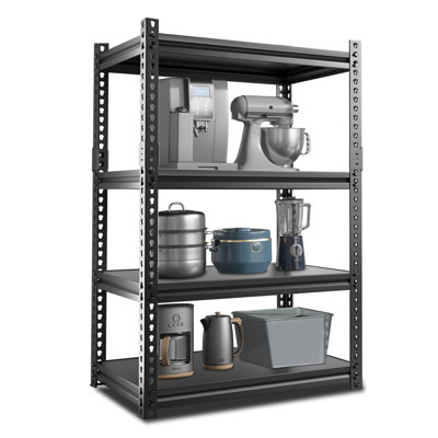 Hiwot 2500 lbs 5 Tier Garage Shelves Heavy Duty Storage Shelves for Garage Metal Shelf Rack with Adjustable Shelves Metal Rack
