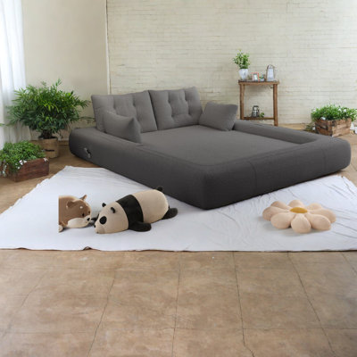Compression Multifunctional Sofas, Teddy Fabric Modern Home Sleeper