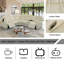 Ensemble de canapé inclinable électrique blanc cassé, canapé modulaire en cuir respirant 3 pièces avec double charge USB, console de rangement et porte-gobelets