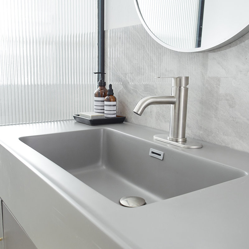 Single-Hole Single-handle Bathroom Faucet, Brushed Nickel