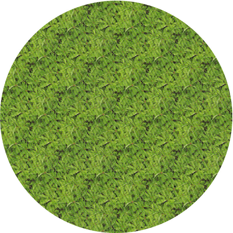 Vert Tapis décoratif, Rond 8 pi