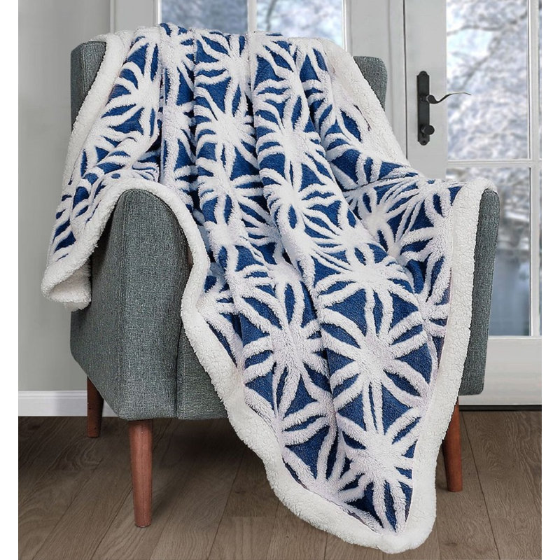 Balthasar Throw Blanket, Navy, W127 x L152cm