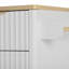 Fluted Kitchen Island With Storage